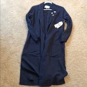 OBEY Navy Longline Lab Coat NWT Size xs